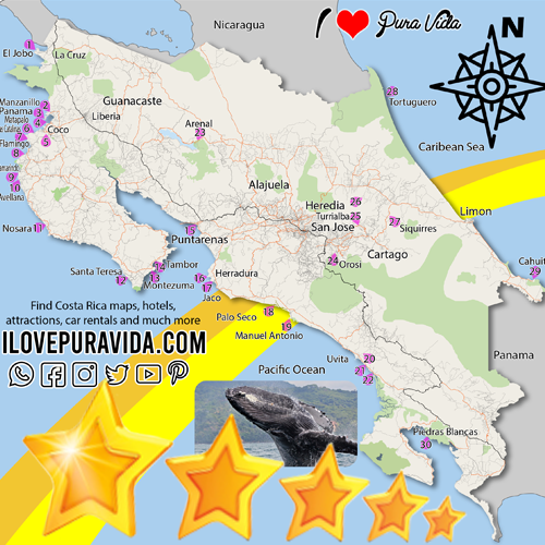 Costa Rica 5 star resort map